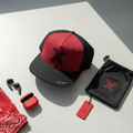 Premium Sports Fitted Hat Flat Lay
