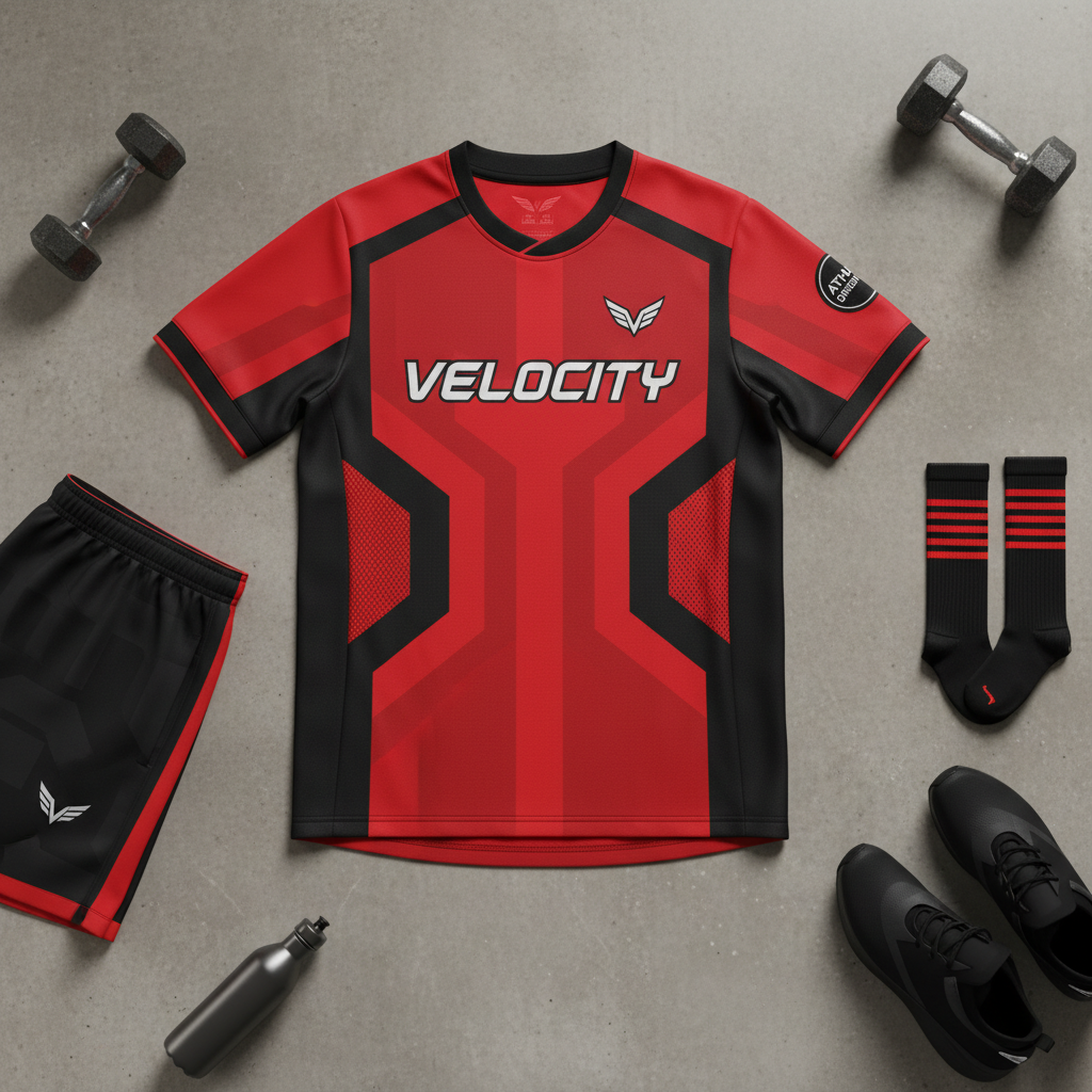 Premium Sports Jersey Flat Lay